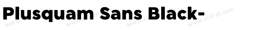 Plusquam Sans Black字体转换